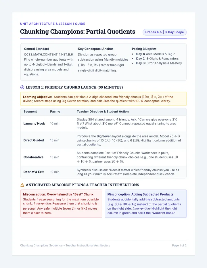 Chunking Launch Teacher Guide