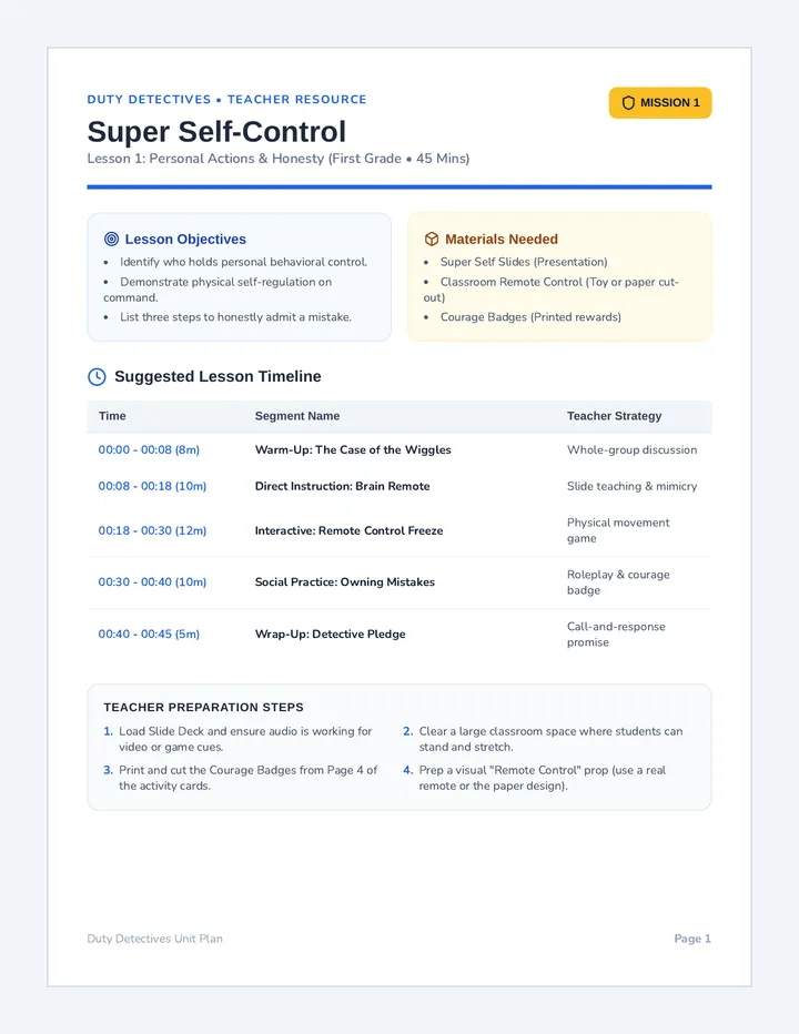 Super Self Teacher Guide