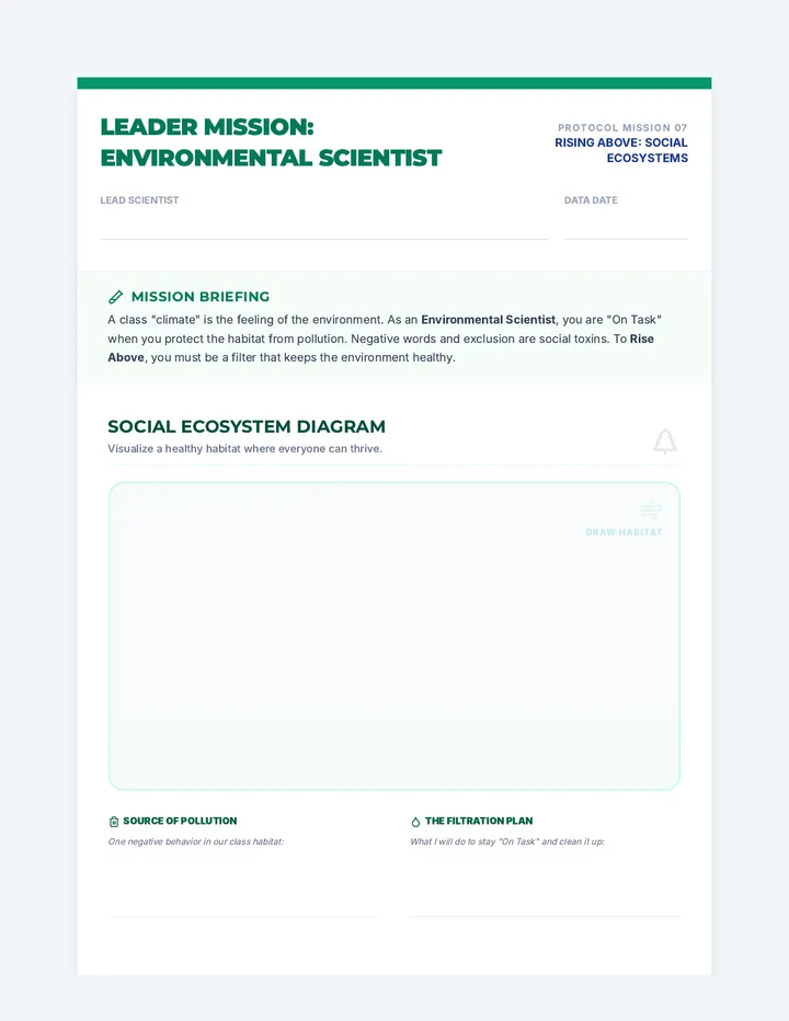Rising Above Environmental Scientist Activity Sheet