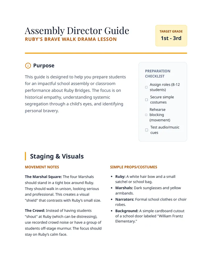 Assembly Director Guide Teacher Resource