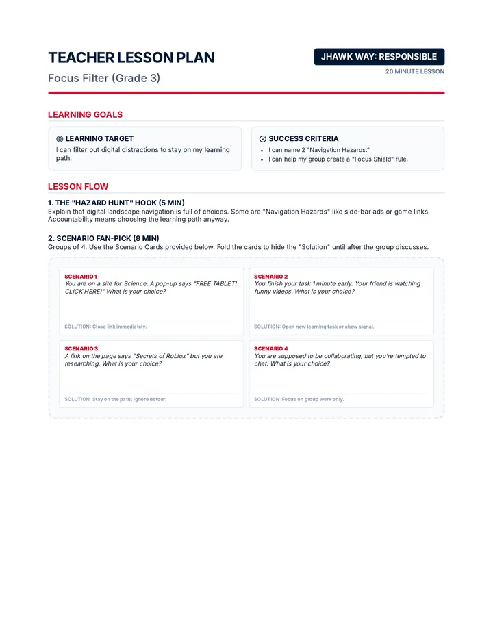 Focus Filter Teacher Plan 3