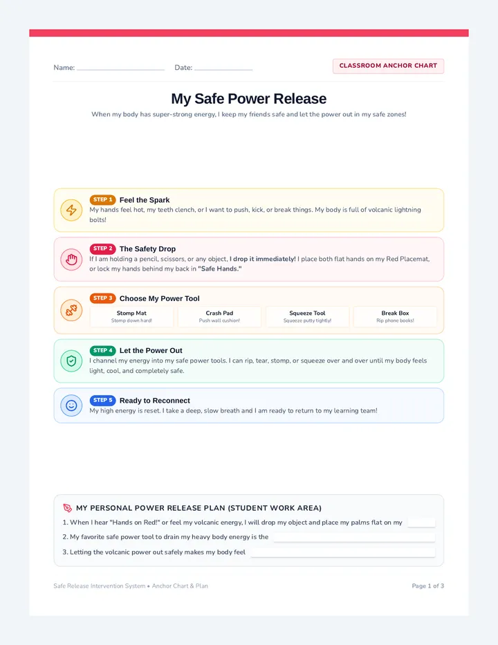 Safe Release Student Printables