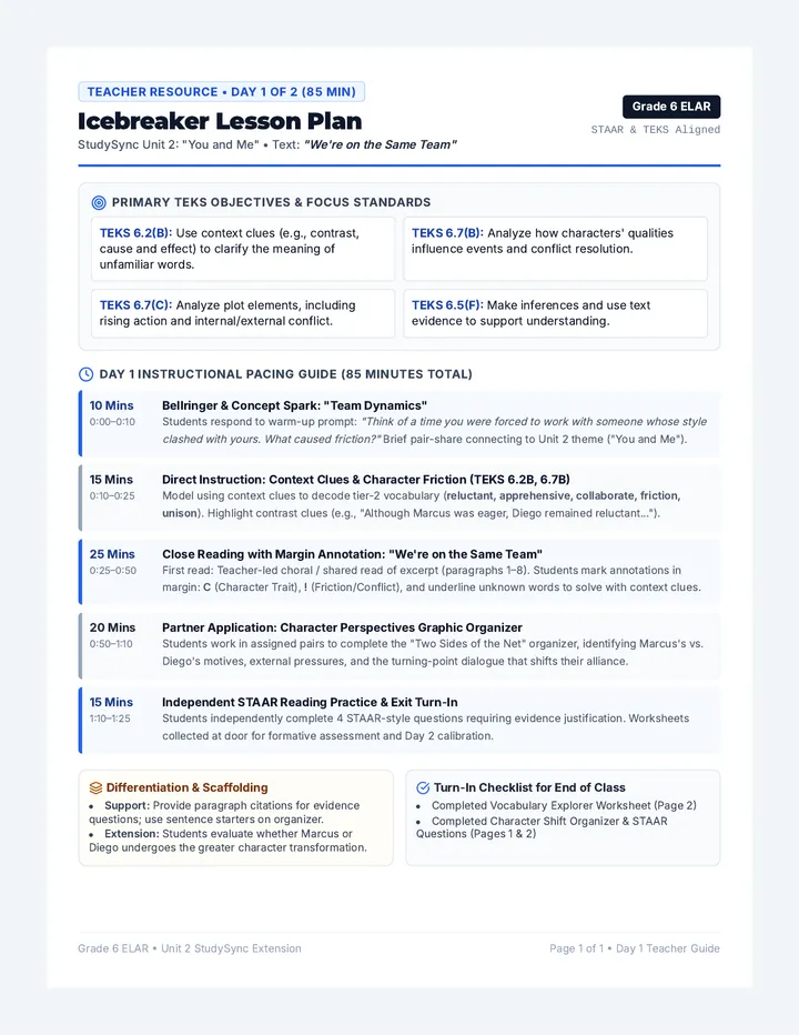 Icebreaker Lesson Plan