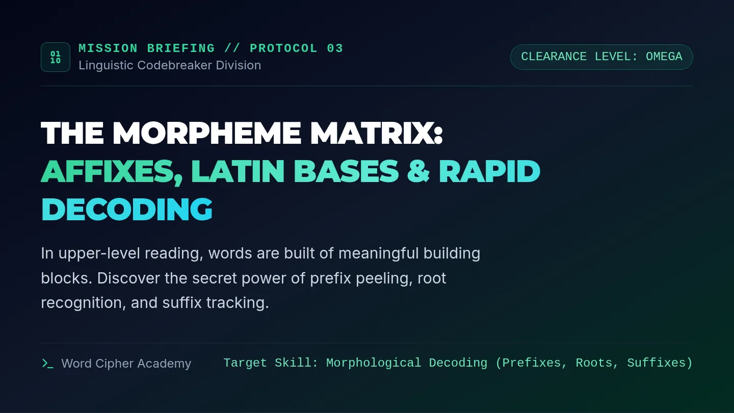 Morpheme Matrix Slides