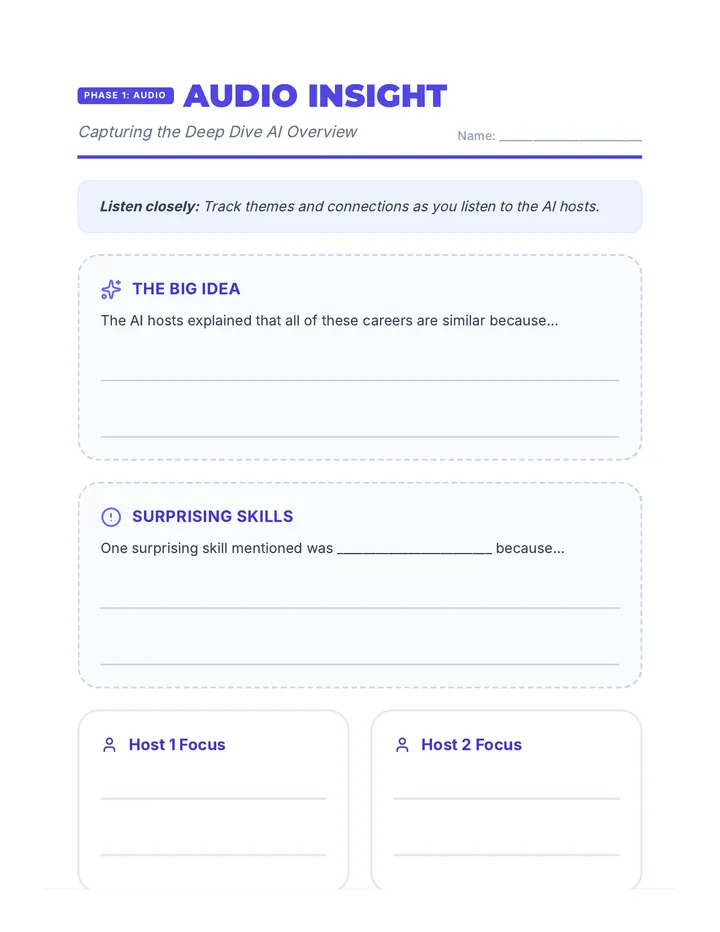 Audio Insight Worksheet
