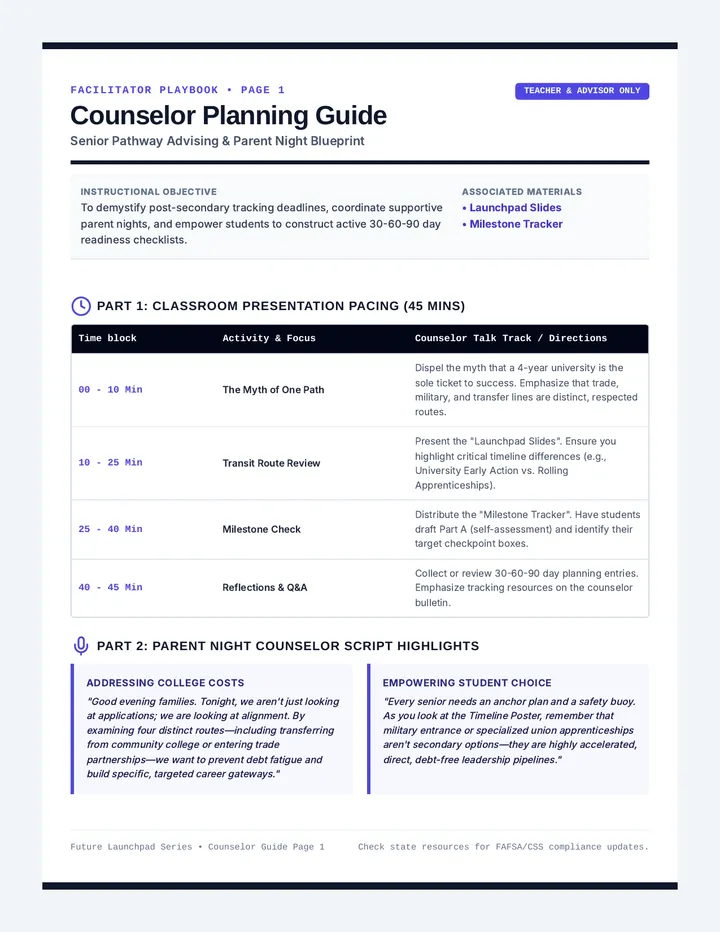 Counselor Planning Guide