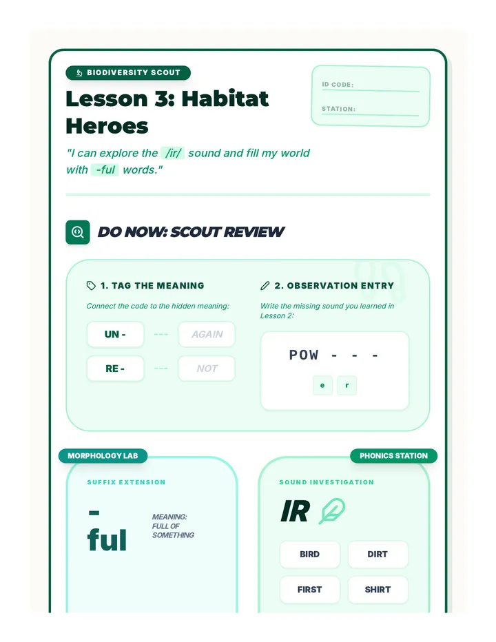 Habitat Heroes Handout 3