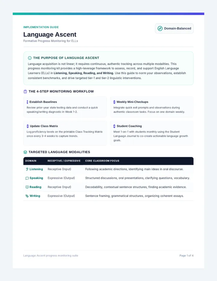Language Ascent Teacher Guide