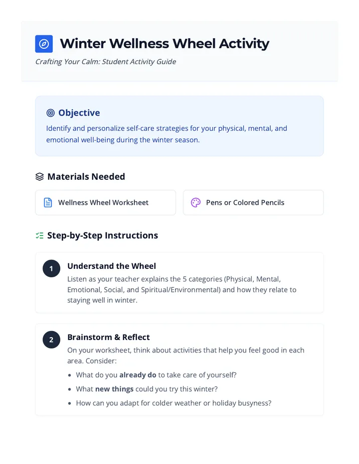 Winter Wellness Activity Guide