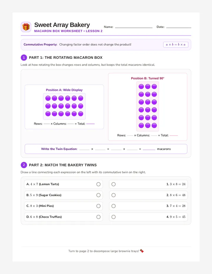 Macaron Box Worksheet