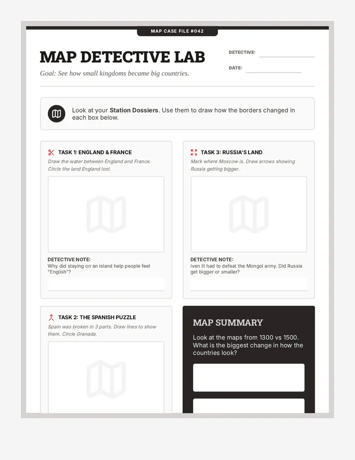 Border Detective Map Lab Worksheet