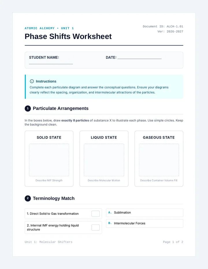 Phase Shifts Worksheet