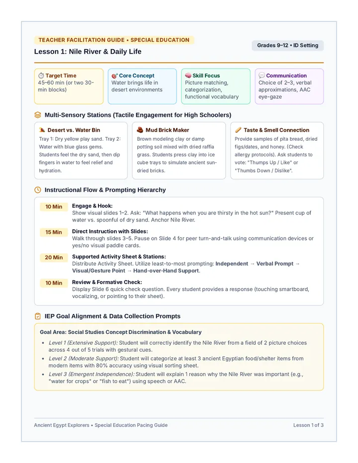 Nile Life Teacher Guide