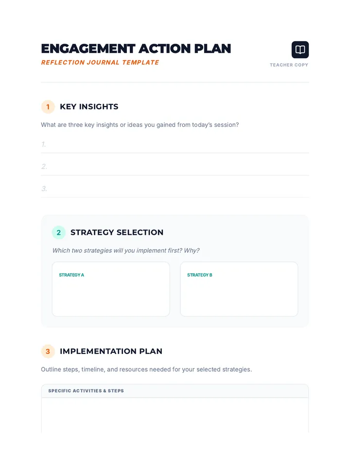 Reflection Journal Template