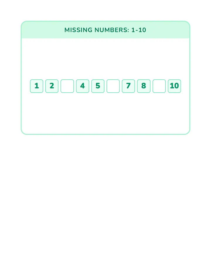 Missing Number Strips