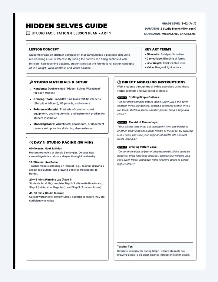 Hidden Selves Teacher Guide