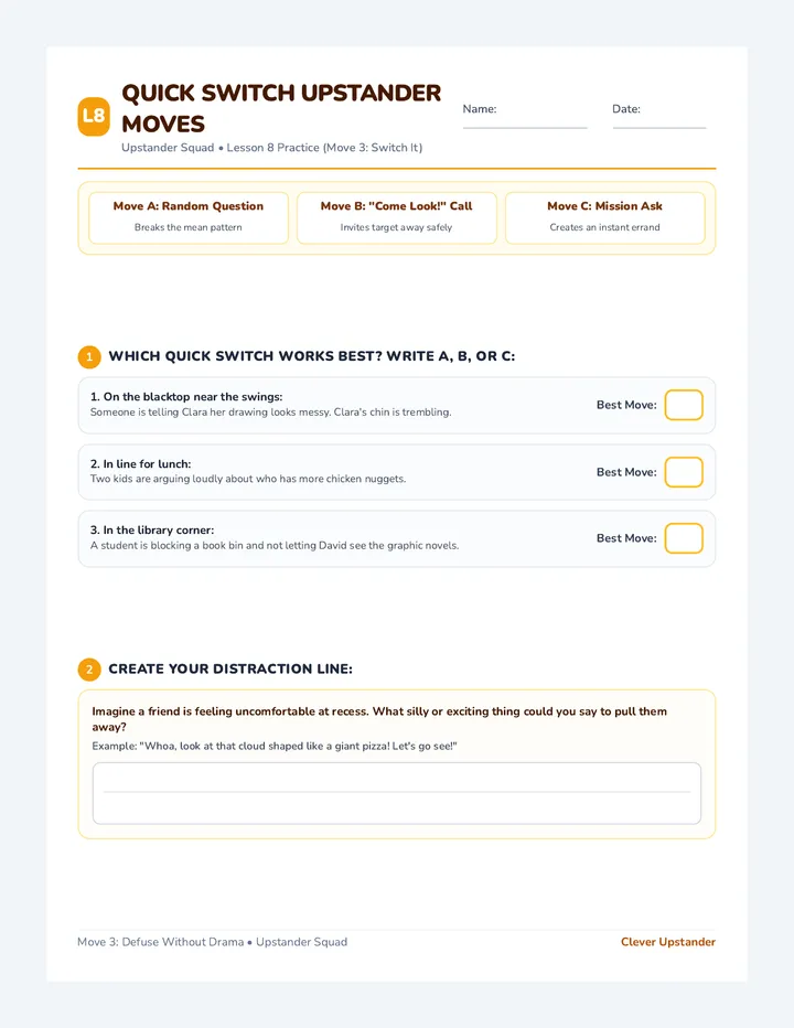 Quick Switch Moves Handout