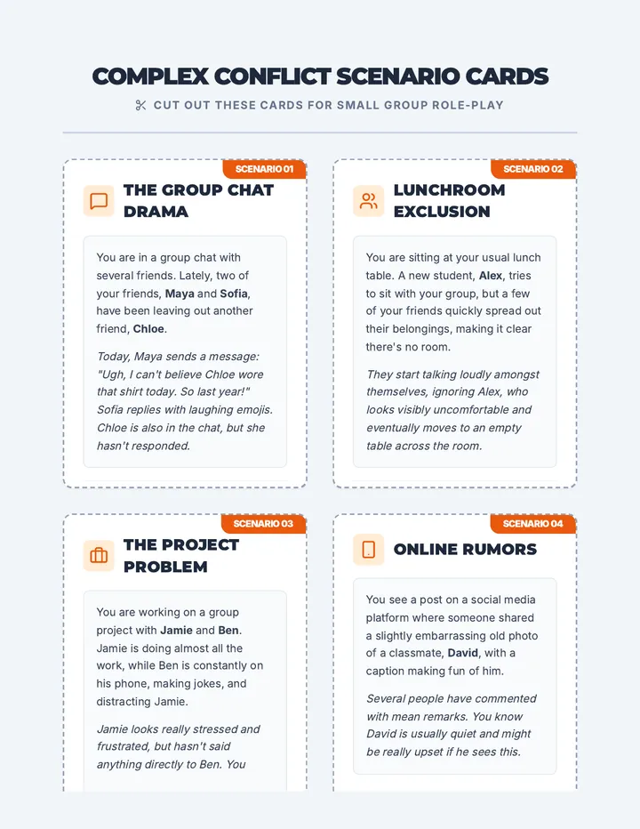 Conflict Scenario Cards