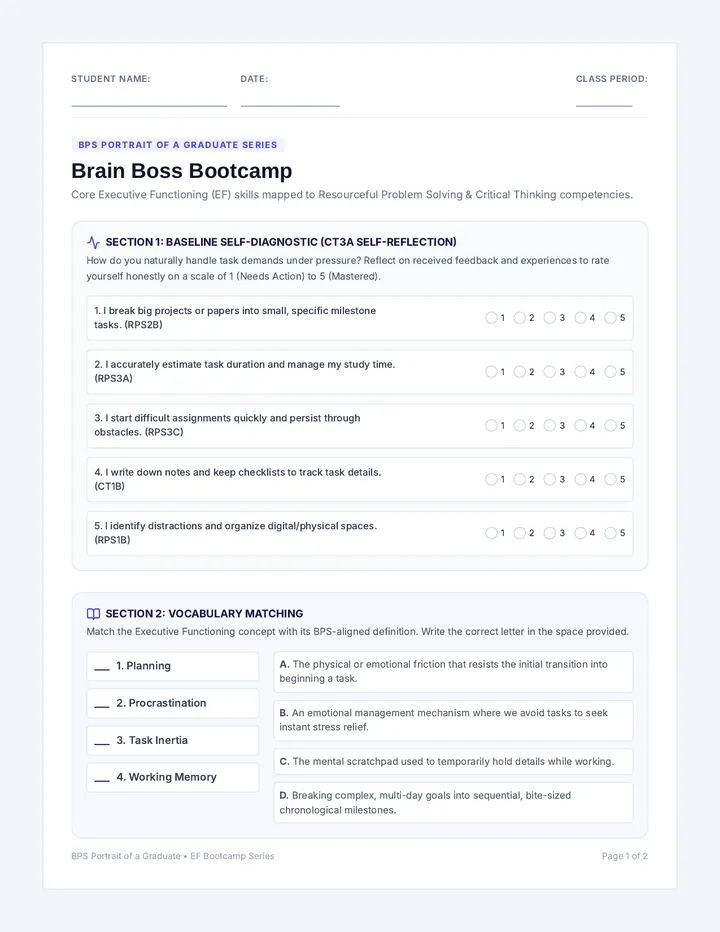 Brain Boss Worksheets