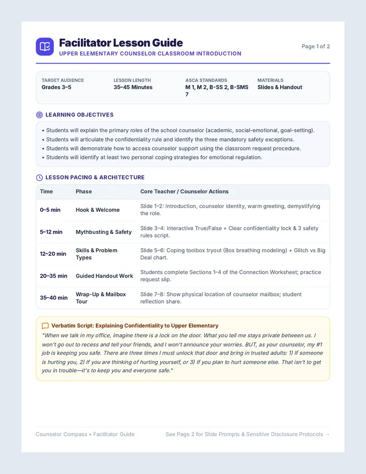 Counselor Intro Facilitator Guide