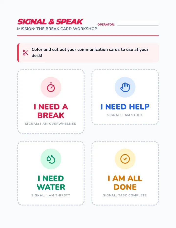 Communication Card Workshop