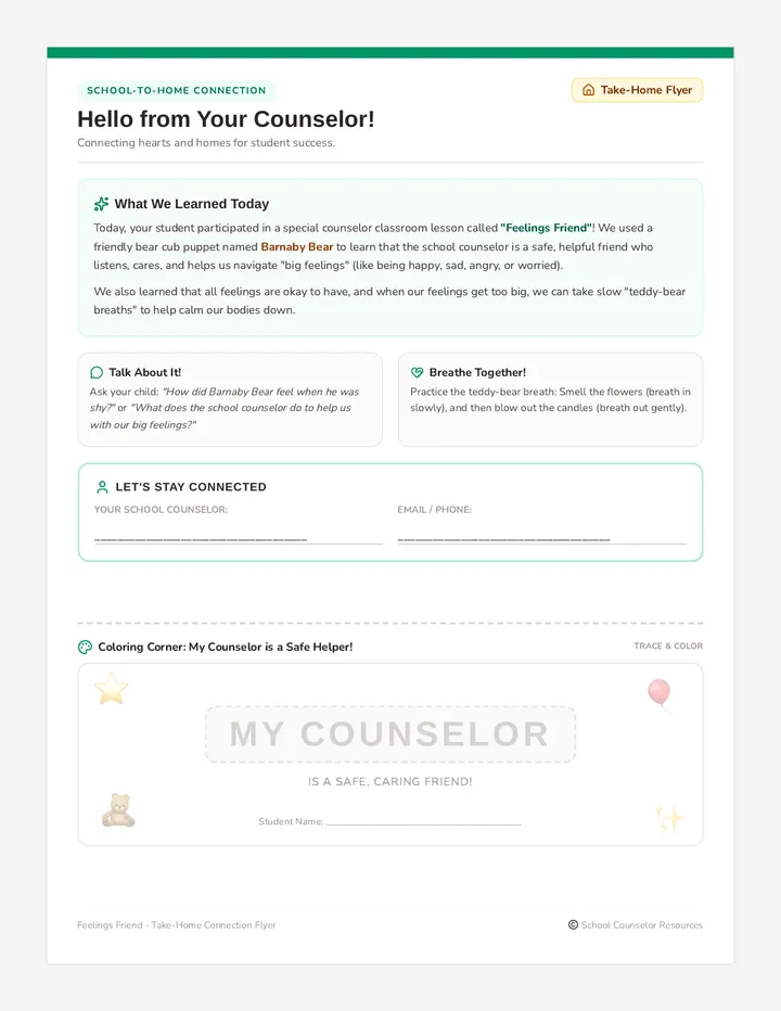 Home Connection Flyer