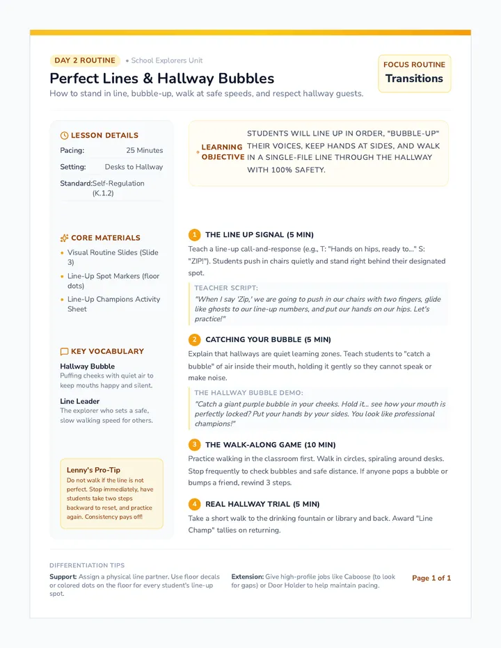 Perfect Lines Teacher Guide