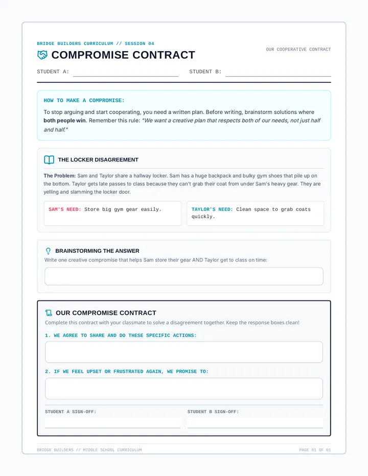 Compromise Contract Worksheet