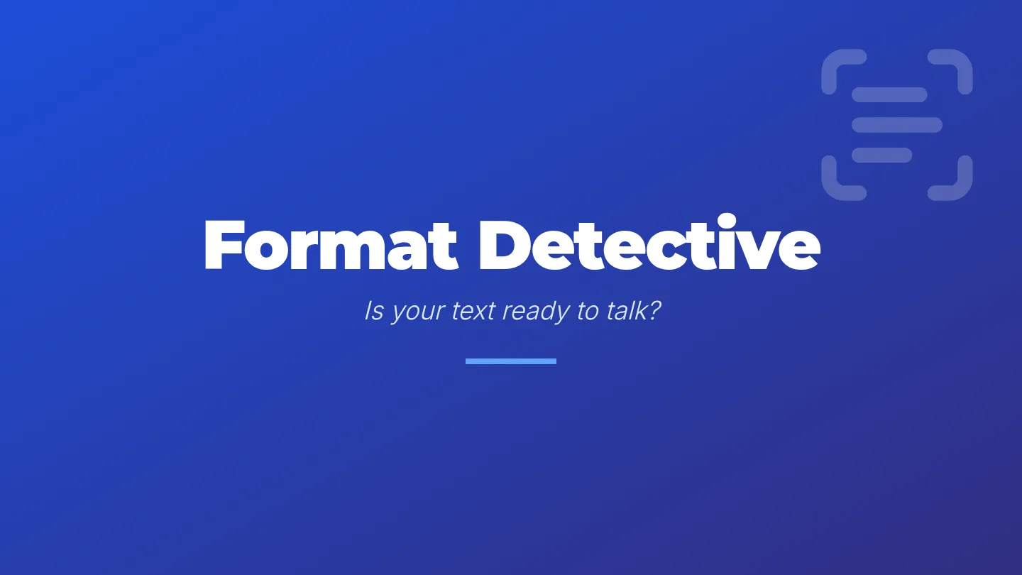Format Detective Slides