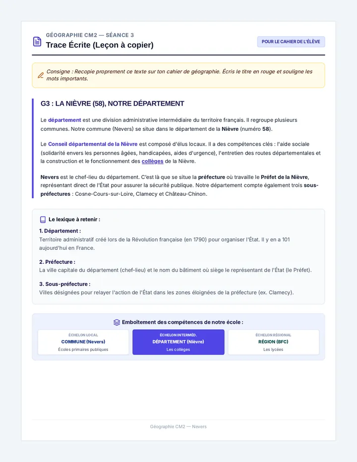 Nevers Seance 3 Trace Ecrite