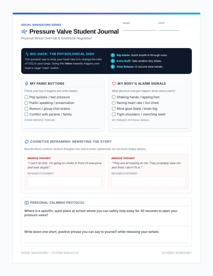 Pressure Valve Student Journal