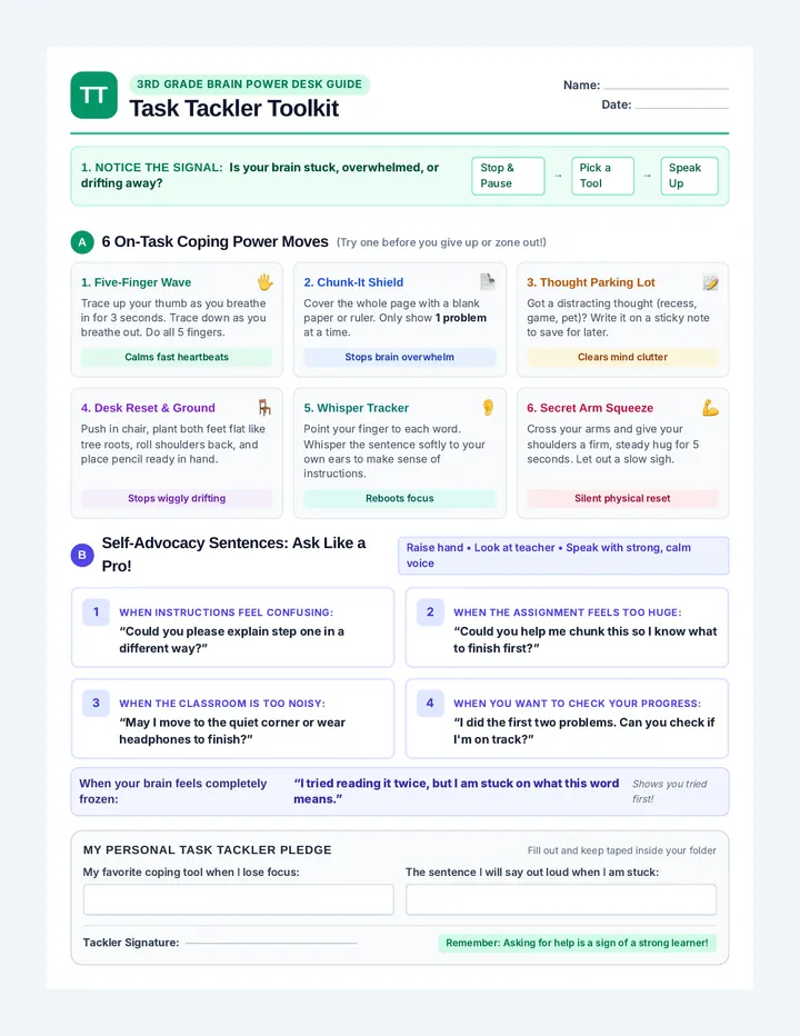 Focus Toolkit Reference Sheet