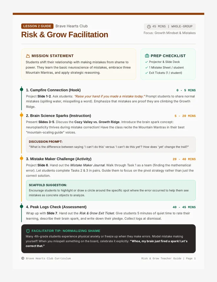 Risk and Grow Teacher Guide