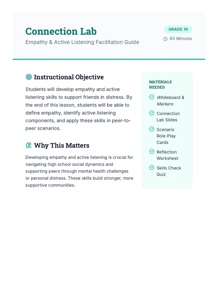 Connection Lab Facilitation Guide