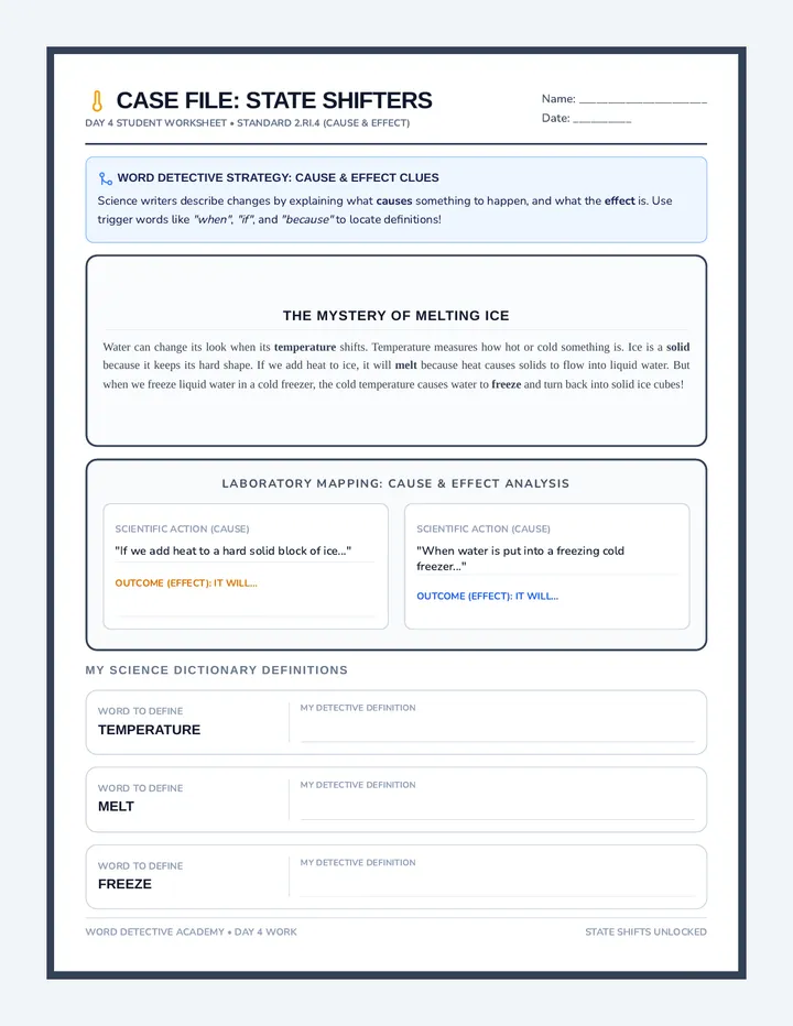 State Shifters Worksheet