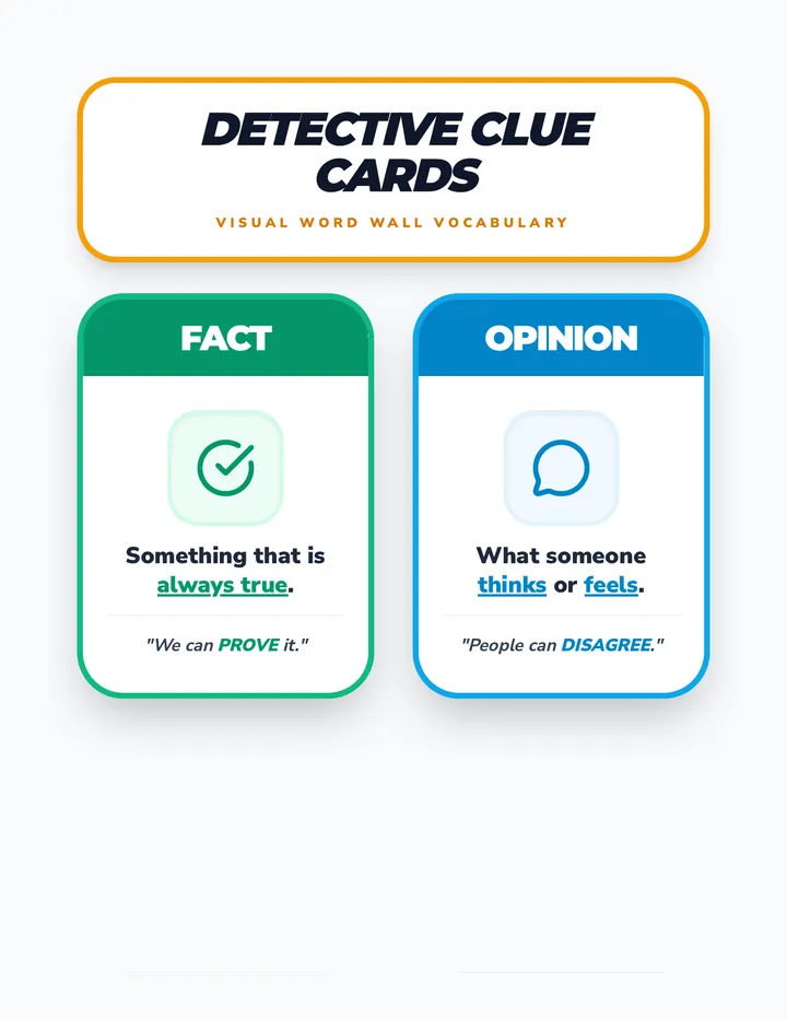 Detective Vocabulary Cards