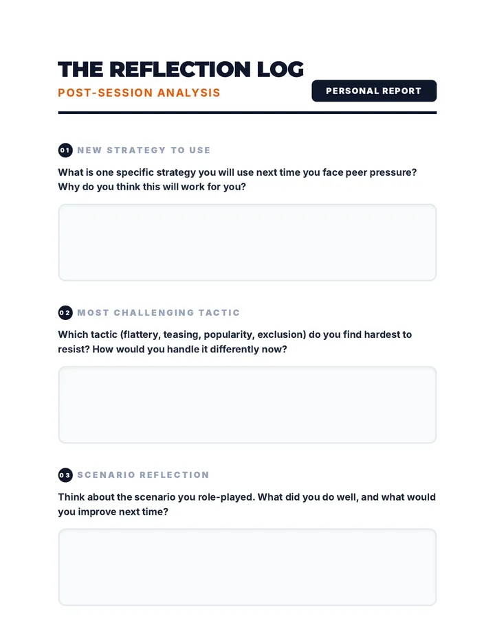 Reflection Journal Template