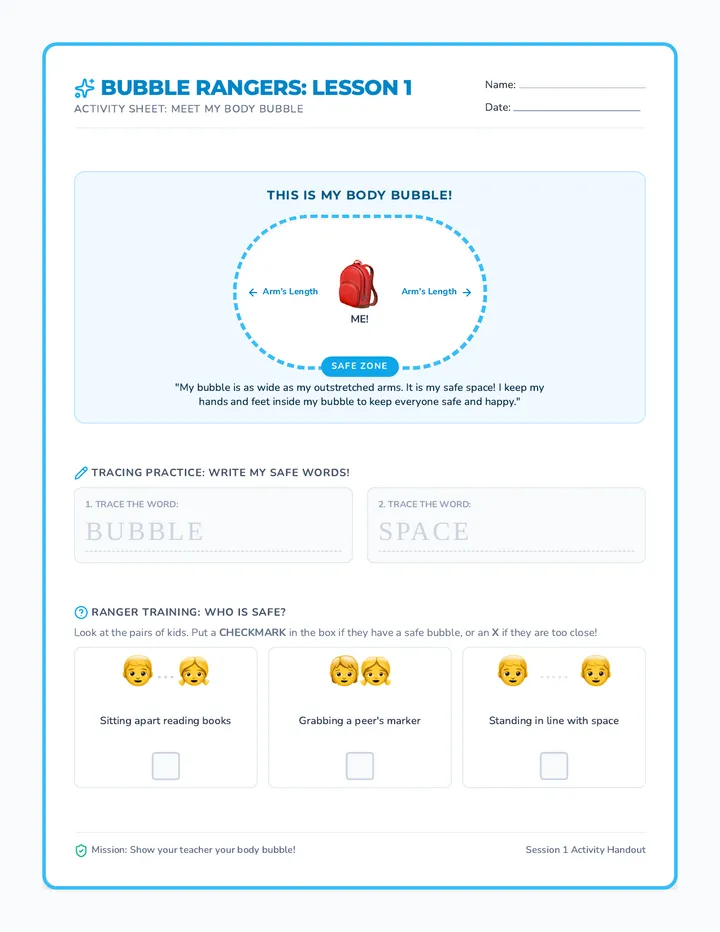Bubble Intro Worksheet