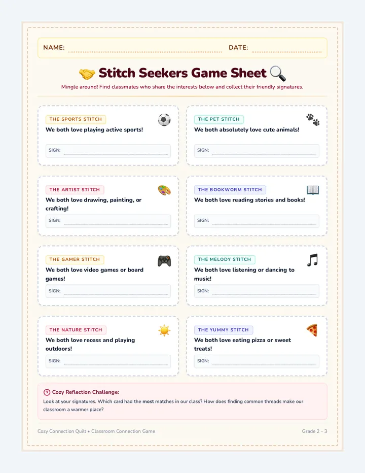 Classroom Connection Cards