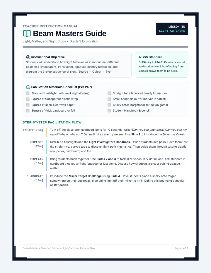 Beam Masters Teacher Guide