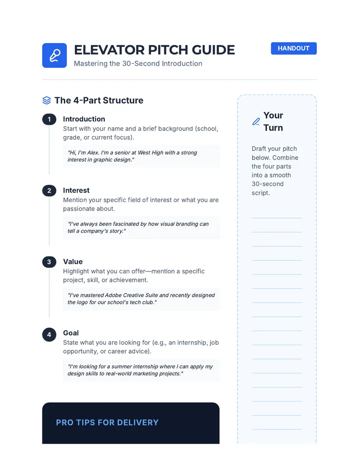 Elevator Pitch Guide