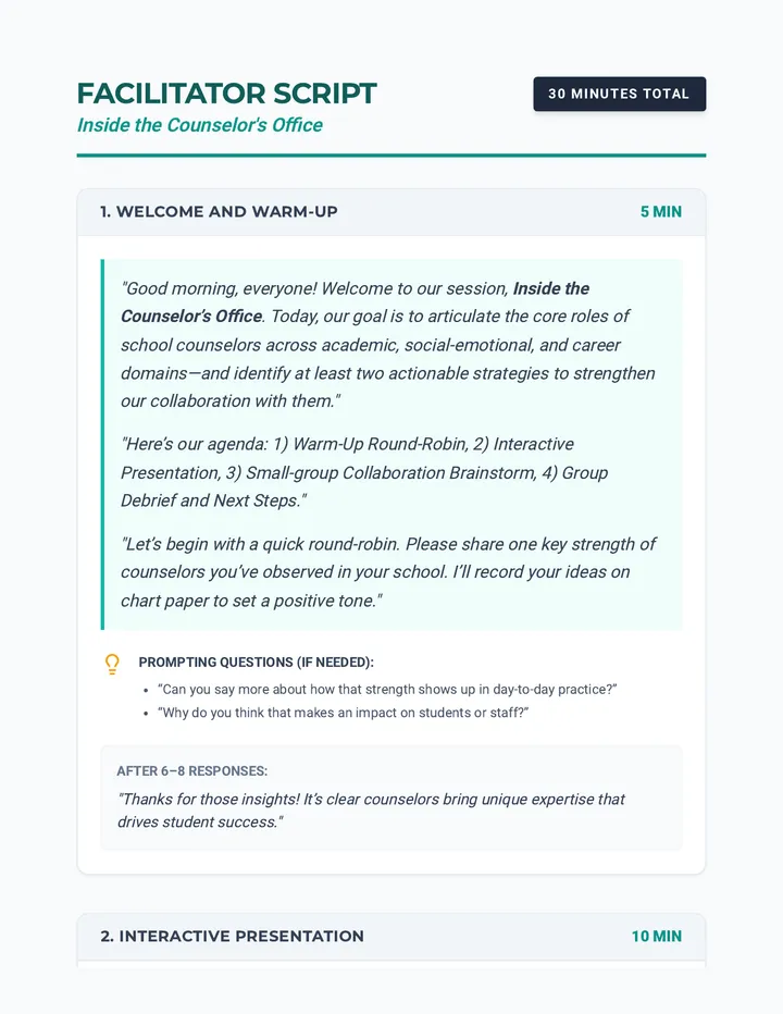 Inside the Counselor Office • Lesson • Lenny.com