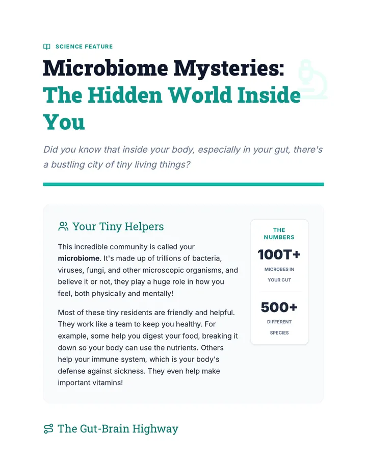 Microbiome Mysteries Reading
