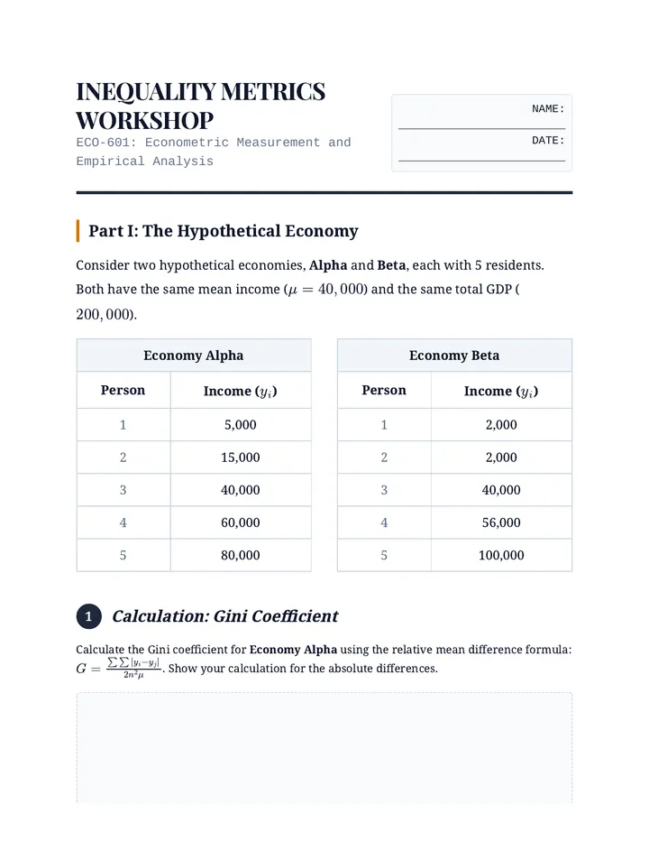 Indices Calculation Workshop