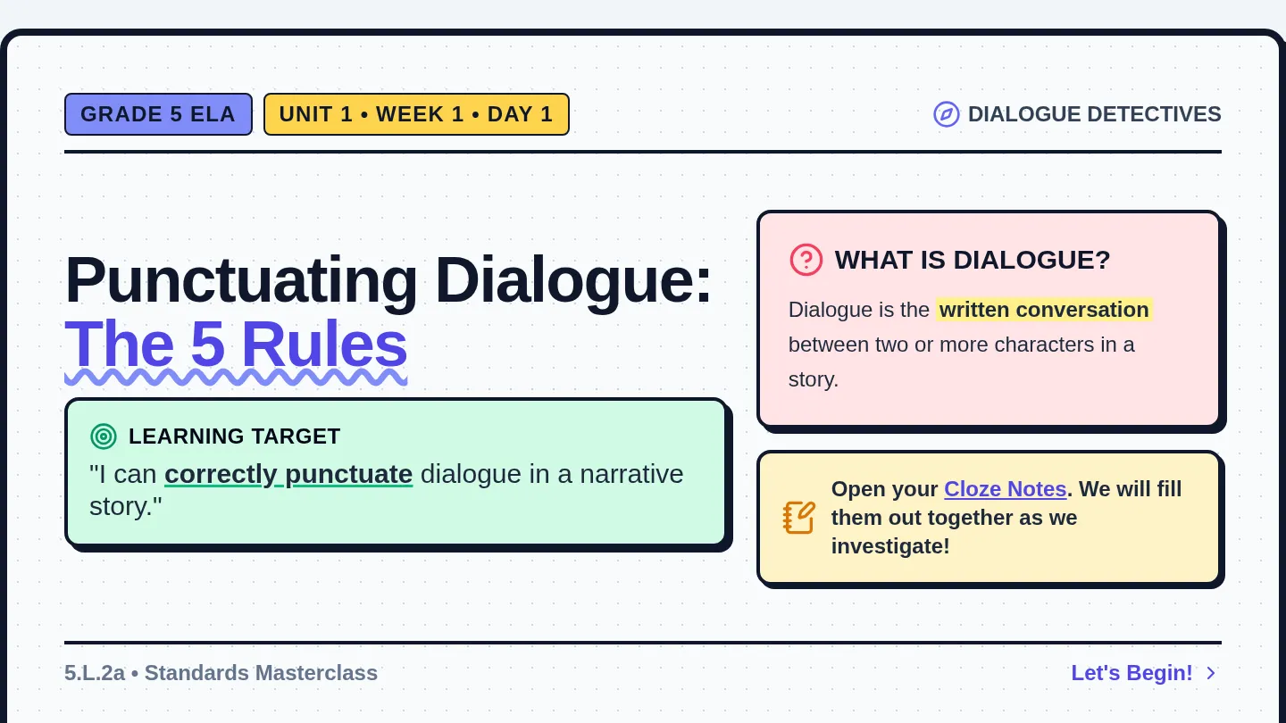 Dialogue Detectives Slides