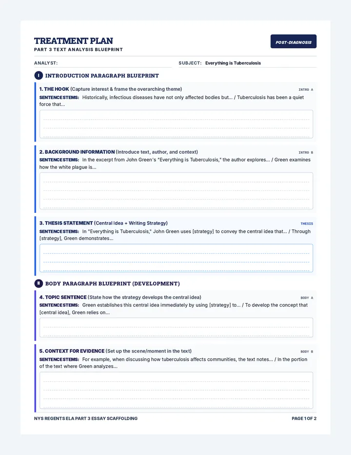 Regents Blueprint Organizer