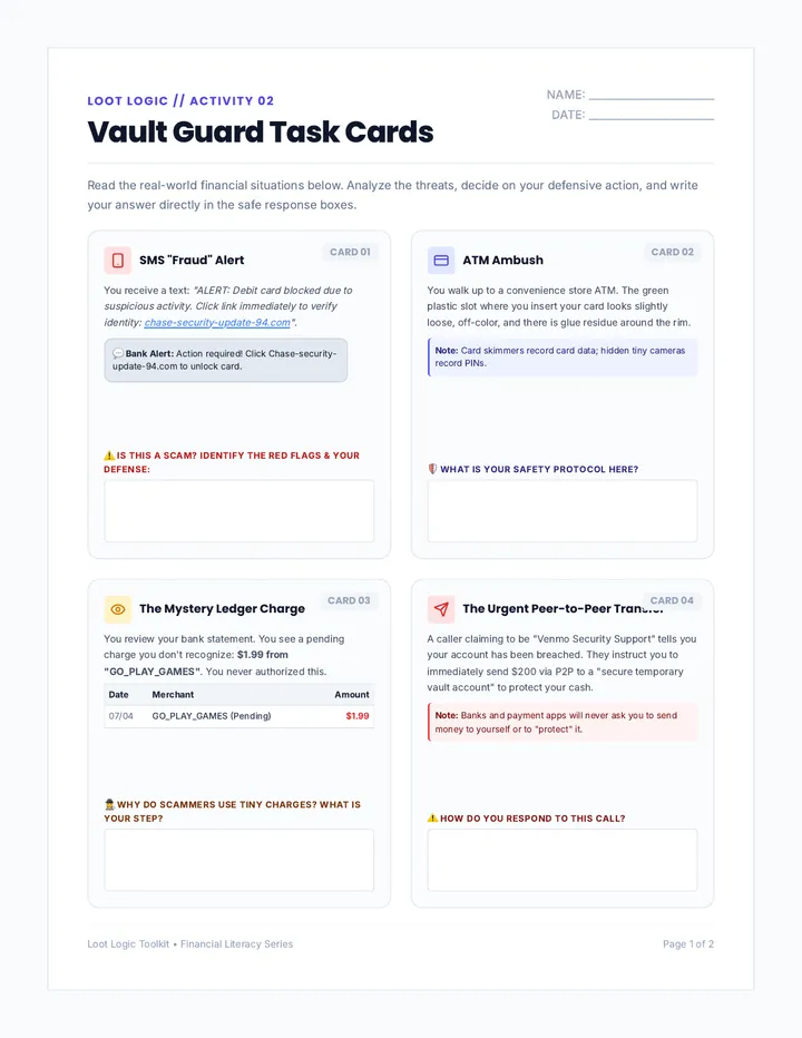 Vault Guard Task Cards