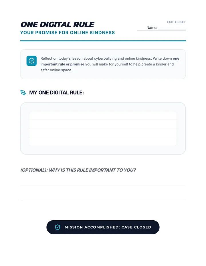 One Digital Rule Cool Down