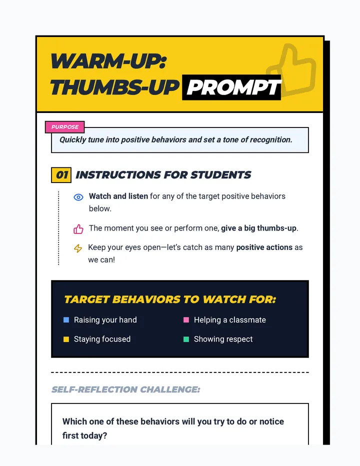 Thumbs Up Prompt