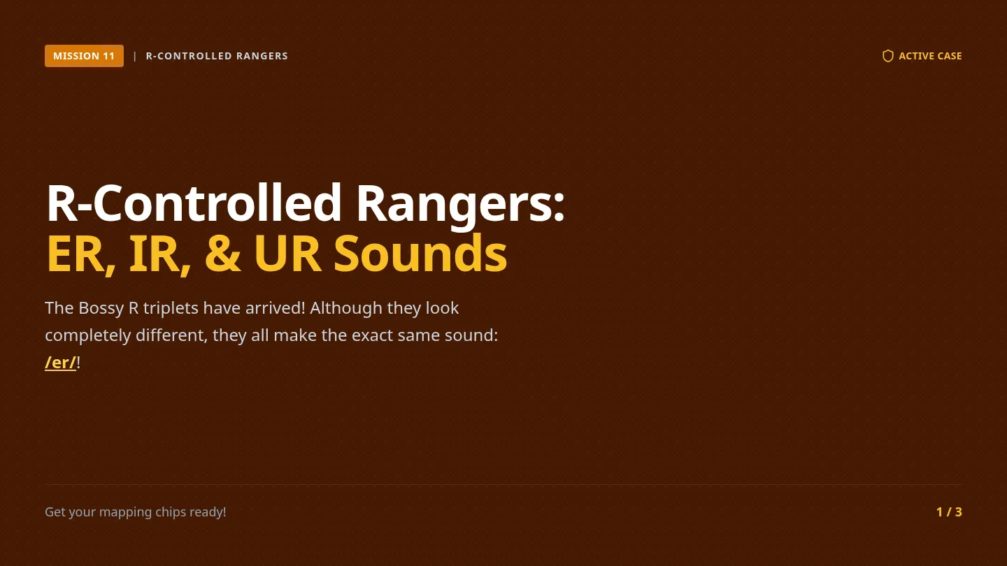 R-Controlled Rangers Er Ir Ur Slides